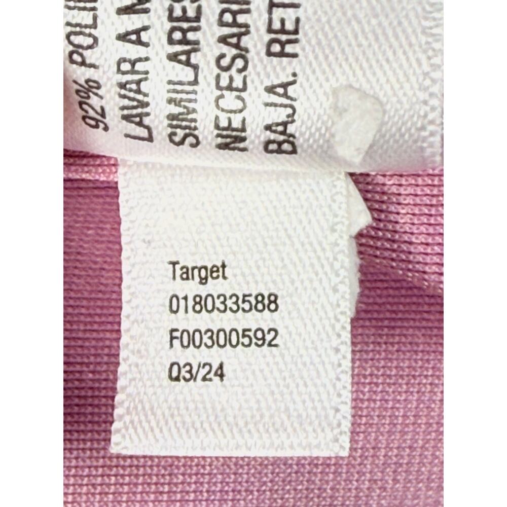 A New Day Pink Velvet Ruched Mock Neck Dress XXL - Picture 6 of 9